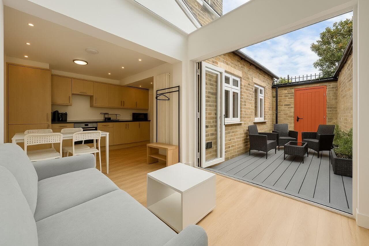 Open-plan living with private terrace